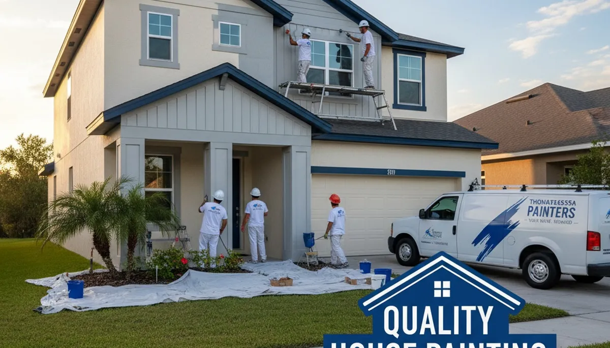 Professional house painters in Tampa, FL providing residential painting services