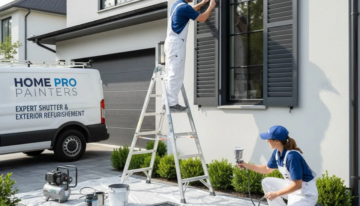 Professional shutter painting and refinishing by expert house painters in Tampa, FL